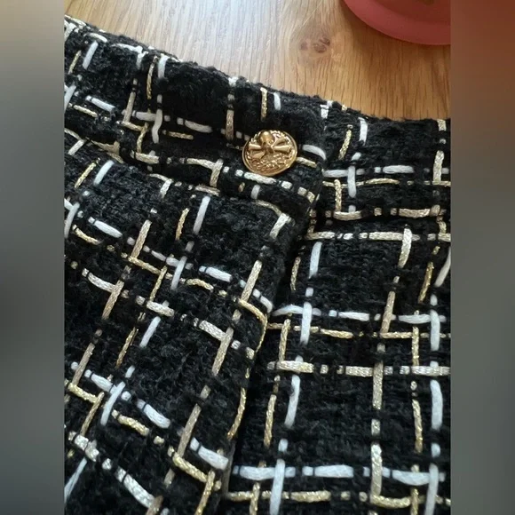 Wide‎ Leg Tweed Shorts | SHEIN - Picture 2 of 8